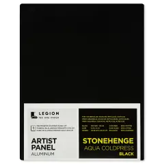 Stonehenge Aqua Coldpress Pre-Mounted Aluminum Panel 5"X7"-Black, For Wet Media