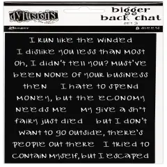 Dyan Reaveley's Dylusions Bigger Back Chat Stickers-Black Set #3