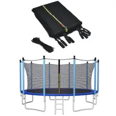 Costway 15FT Trampoline Replacement Safety Enclosure Net Weather-Resistant