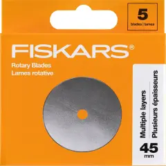 Fiskars Straight Rotary Blades 45mm 5/Pkg