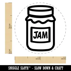 Jar of Jam Jelly Canning Self-Inking Rubber Stamp Ink Stamper for Stamping Crafting Planners Lime Green