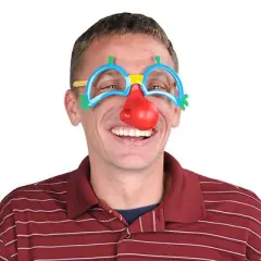 Clown Glasses w/Nose (Pack of 6)
