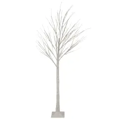 Northlight 6' LED Lighted White Christmas Twig Tree - Warm White Lights