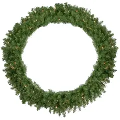 Northlight Pre-Lit Rockwood Pine Artificial Christmas Wreath - 48" - Clear Lights Green