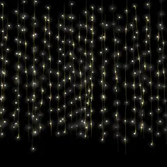Northlight LED Multi-Function Micro Fairy Curtain Christmas Lights - Warm White - 10' Clear Wire - 3000ct