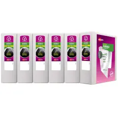 Avery Durable Clear View 3 Ring Binders, 3 Inch EZD Rings, 1 White Binder (09701) - 6 Pack