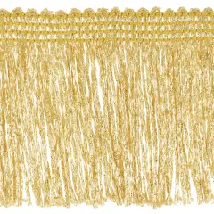 5 Yards of 2" Glitter Chainette Fringe Trim | 5 yard cut Metallic Gold