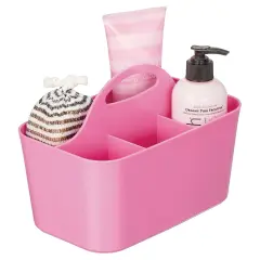 mDesign Plastic Bathroom Storage Organizer Caddy Tote, Small