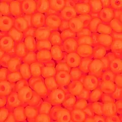 John Bead 11/0 Opaque Czech Glass Seed Beads, 250g Orange