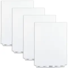 Avery Legal Exhibit Binder Dividers, Preprinted EXHIBIT 1-25 and Table of Contents Bottom Tabs, Unpunched Letter Size, 1 Set Collated, 4 Sets per Pack (11378)
