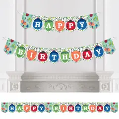Big Dot of Happiness Buggin' Out - Bugs Birthday Party Bunting Banner - Party Decorations - Happy Birthday