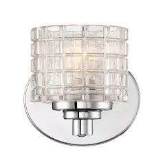 Votive 1-Light Wall Mounted Vanity & Wall Light Fixture in Polished Nickel Finish