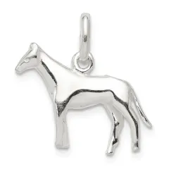 Sterling Silver Horse Charm Jewelry Animal Jewelry 17mm x 23mm