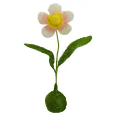 Northlight Spring Artificial Sisal Daisy Flower Decoration - 19" - White Pink and Yellow