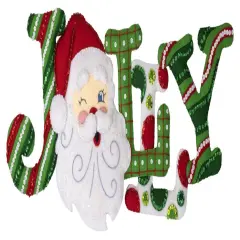 Bucilla Felt Wall Hanging Applique Kit-Jolly Santa