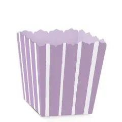 Big Dot of Happiness Purple Stripes - Party Mini Favor Boxes - Simple Party Treat Candy Boxes - Set of 12
