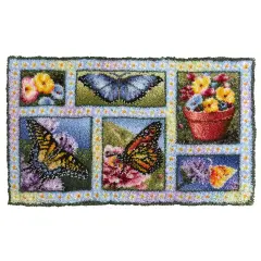 HerrschnersButterfly Floral Montage Latch Hook Kit Multi