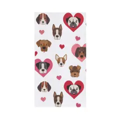 Valentine's Day Puppy Dog Love Flour Sack Kitchen Dishtowel