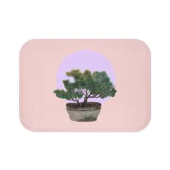 Bonsai Tree Bath Mat Pink