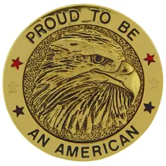 Proud To Be An American Pin with Eagle 1 3/4"