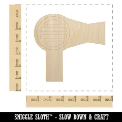 Hair Dryer Solid Unfinished Wood Shape Piece Cutout for DIY Craft Projects