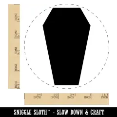 Coffin Halloween Solid Rubber Stamp for Stamping Crafting Planners