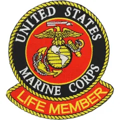 U.S.M.C. Life Member Patch 4"
