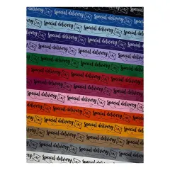 Special Delivery Script Mail Envelope with Heart Satin Ribbon for Bows Gift Wrapping - 1" - 3 Yards Silver Ribbon