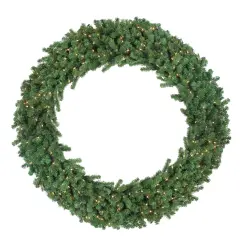 Northlight Pre-Lit Deluxe Windsor Pine Artificial Christmas Wreath - 60" - Clear Lights Green