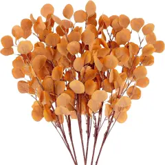 4pcs Fall Stems Artificial Eucalyptus Leaves Artificial Autumn Branches Table Centerpiece
