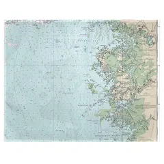 Betsy Drake Crystal River, FL Nautical Map Place Mat Set of 4