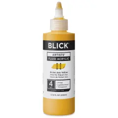 Blick Artists&rsquo; Fluid Acrylic - Nickel Azo Yellow, 200 ml