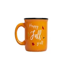 Pearhead Happy Fall Y'all Mug, Autumn Coffee Mug, Home Dećor Accessories, Orange, 15oz, Fall Kitchen Decorations, Holiday Tea or Coffee Mug