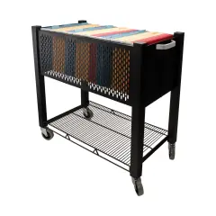 Advantus Vertiflex InstaCart Open-Top File Cart, Black