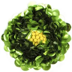 3" Twisted Sequin Flower Applique/Patch Lime