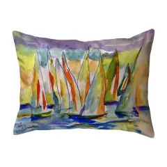 Betsy Drake Regatta Large Noncorded Pillow 16x20 Multicolor