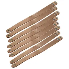 8 Pack Mystery Braid Leather Bracelet, Metallic Leather DIY Tricky Braid Bracelets Rose Gold