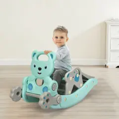4-in-1Baby Rocking Horse Slide Set-Green