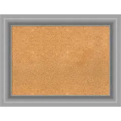 Peak Polished Nickel Framed Corkboard, Natural Cork