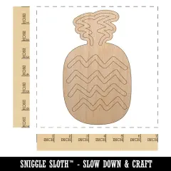 Pineapple Fun Doodle Unfinished Wood Shape Piece Cutout for DIY Craft Projects