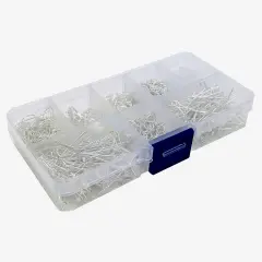 Jewelry Findings Kit of 10 Gold Plated Items Silver