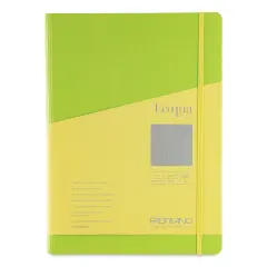 Fabriano Ecoqua Plus Hidden Spiral-Bound Notebook - Lime, 11-7/10" x 8-1/4", Dot Grid