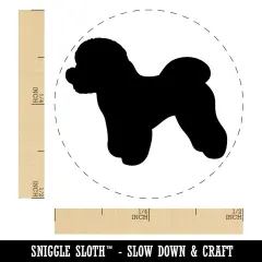 Bichon Frise Dog Solid Self-Inking Rubber Stamp Ink Stamper for Stamping Crafting Planners Purple