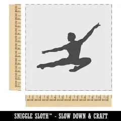 Male Ballet Dancer Jumping Man Boy Wall Cookie DIY Craft Reusable Stencil