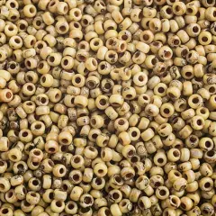 Miyuki 250g Opaque Picasso Round Rocailles Seed Beads, 11/0 Yellow #4512