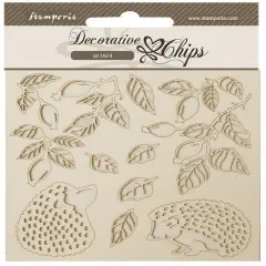 Stamperia Decorative Chips 5.5"X5.5"-Woodland Hedgehog