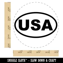 United States of America USA Oval Rubber Stamp for Stamping Crafting Planners