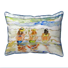 Betsy Drake Bottoms Up Large Indoor/Outdoor Pillow 16x20 Multicolor