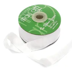 May Arts Seam Binding Ribbon 5/8"X50yd-White