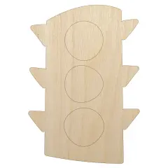 Traffic Light Doodle Unfinished Wood Shape Piece Cutout for DIY Craft Projects